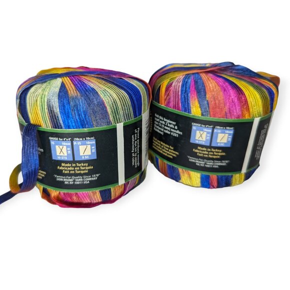 Lion Brand Yarn Incredible Tape Yarn Color Rainbow- 2 Skeins NWT - Picture 4 of 5